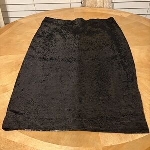 Ralph Lauren Black Sequin Pencil Skirt